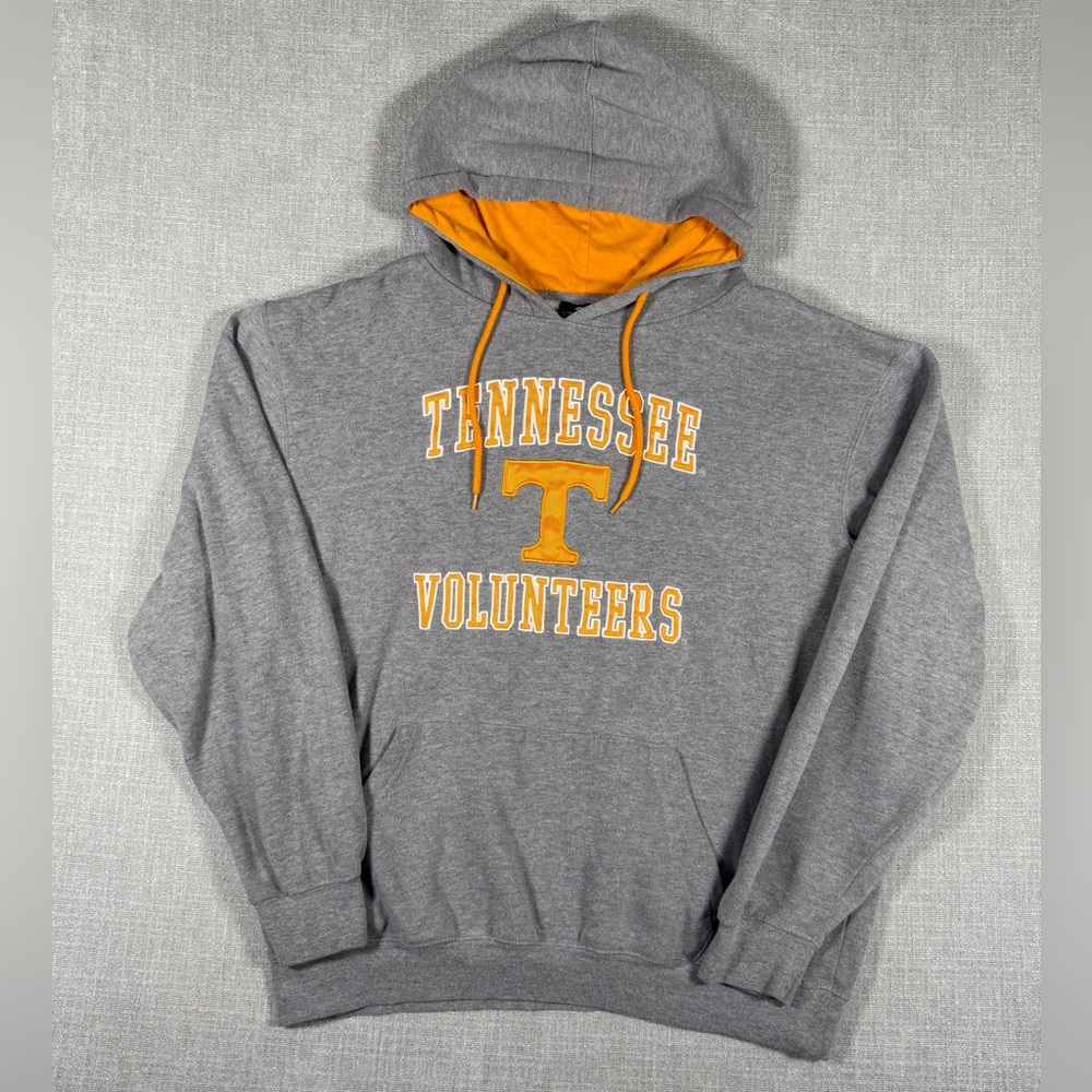 Vintage Colosseum Tennessee Volunteers Hoodie NCAA Pullover Gray Embroidered XL